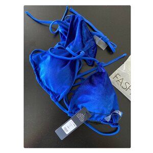 NWT Fashion Nova - Large, Royal Blue, Skylar Triangle 2 piece bikini